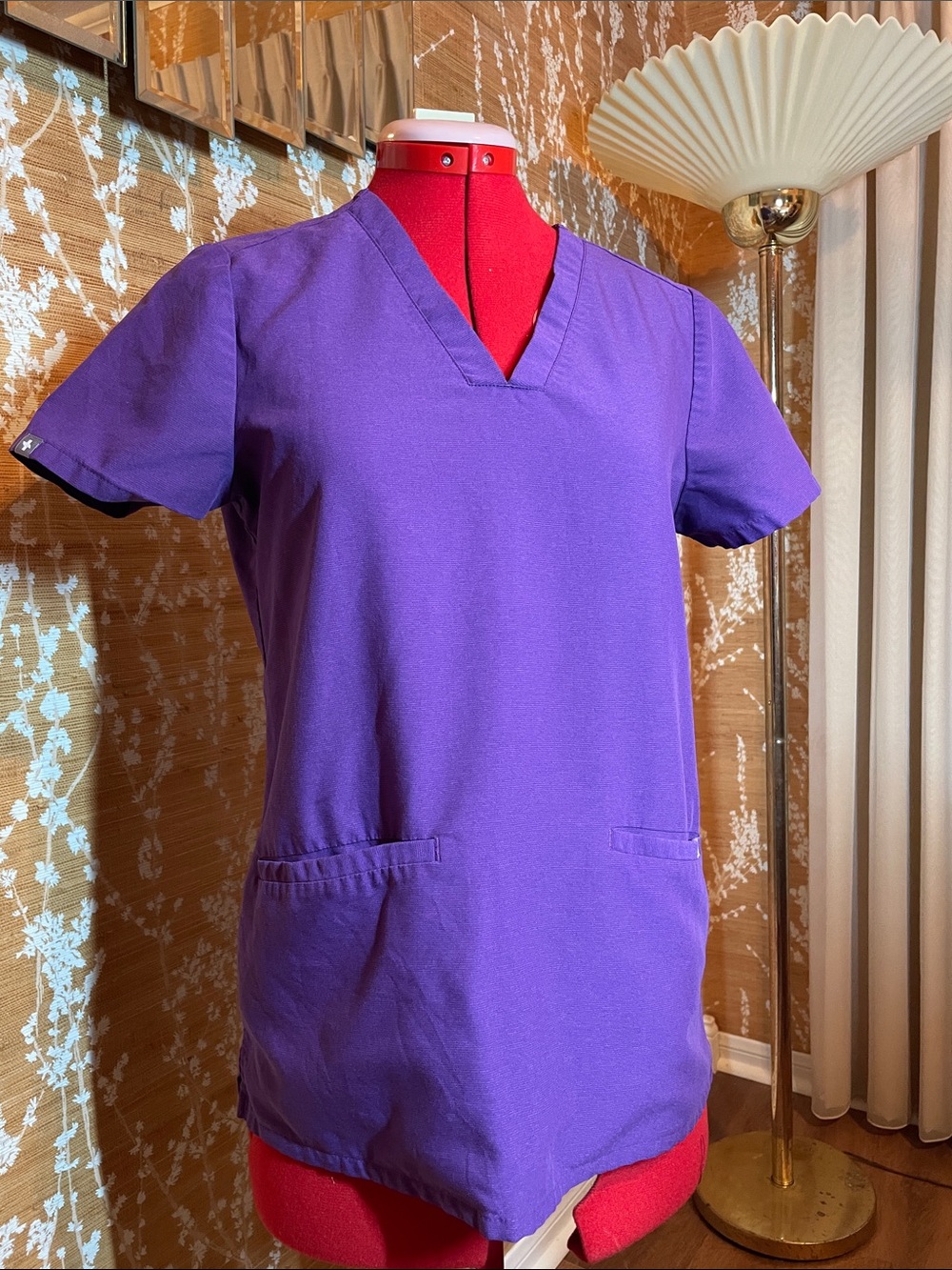 Figs Violet V-Neck Medical Scrub Tunic
